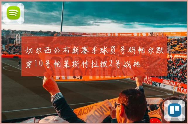 切尔西公布新赛季球员号码帕尔默穿10号帕莱斯特拉披2号战袍